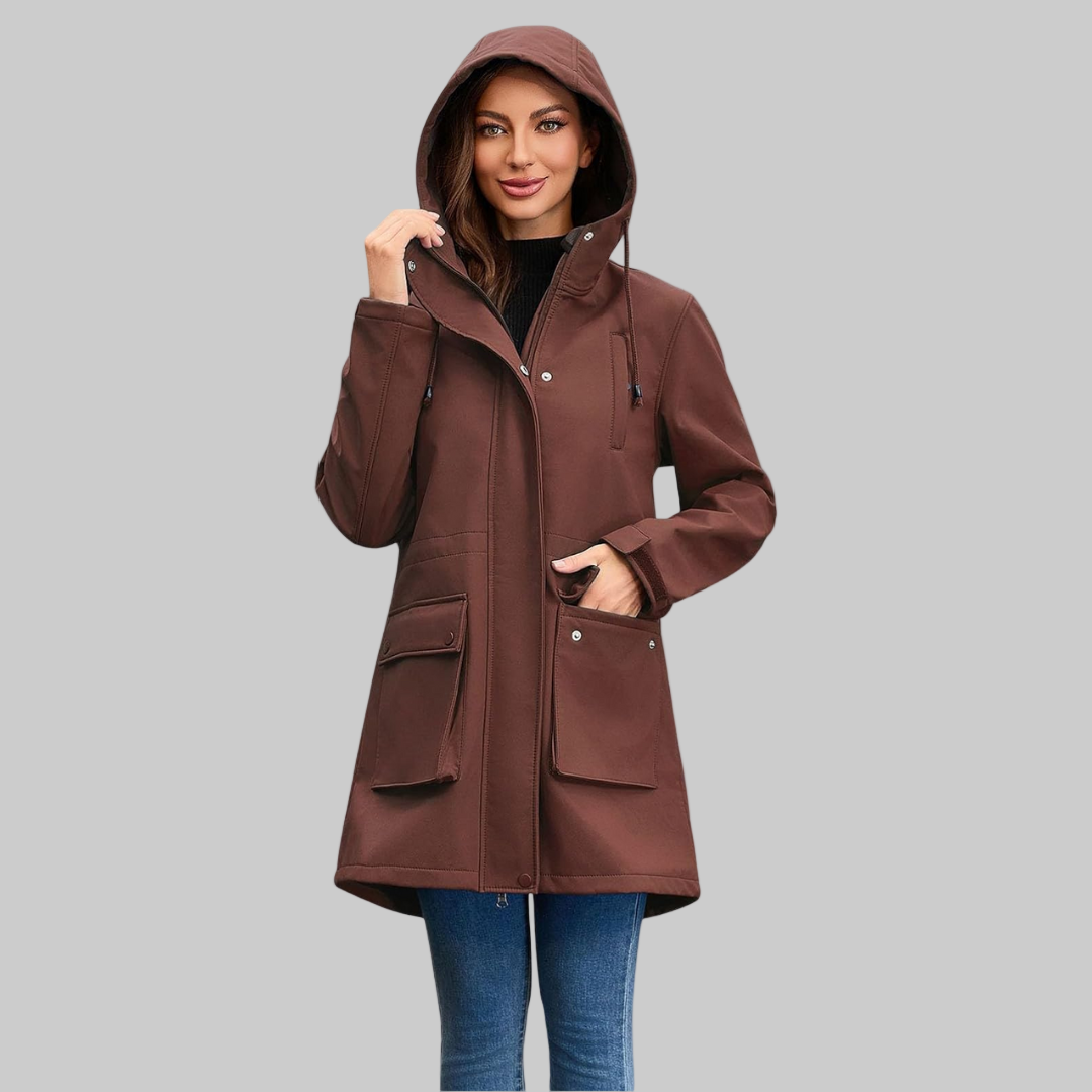 Veste Imperméable Femme avec Capuche pour Pluie et Randonnée