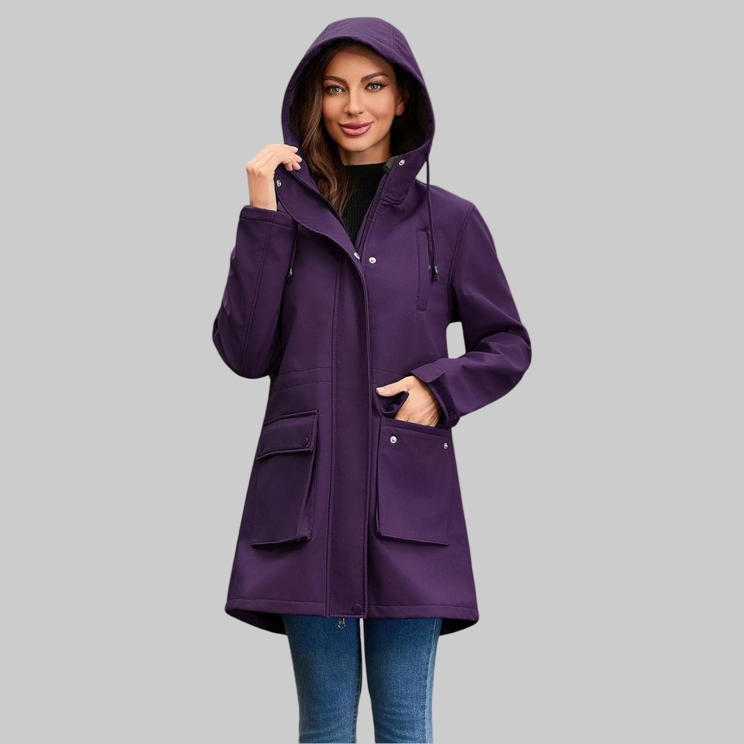 Veste Imperméable Femme avec Capuche pour Pluie et Randonnée
