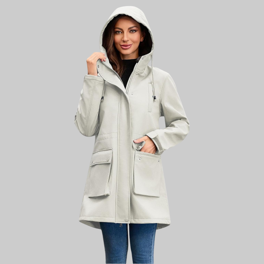Veste Imperméable Femme avec Capuche pour Pluie et Randonnée