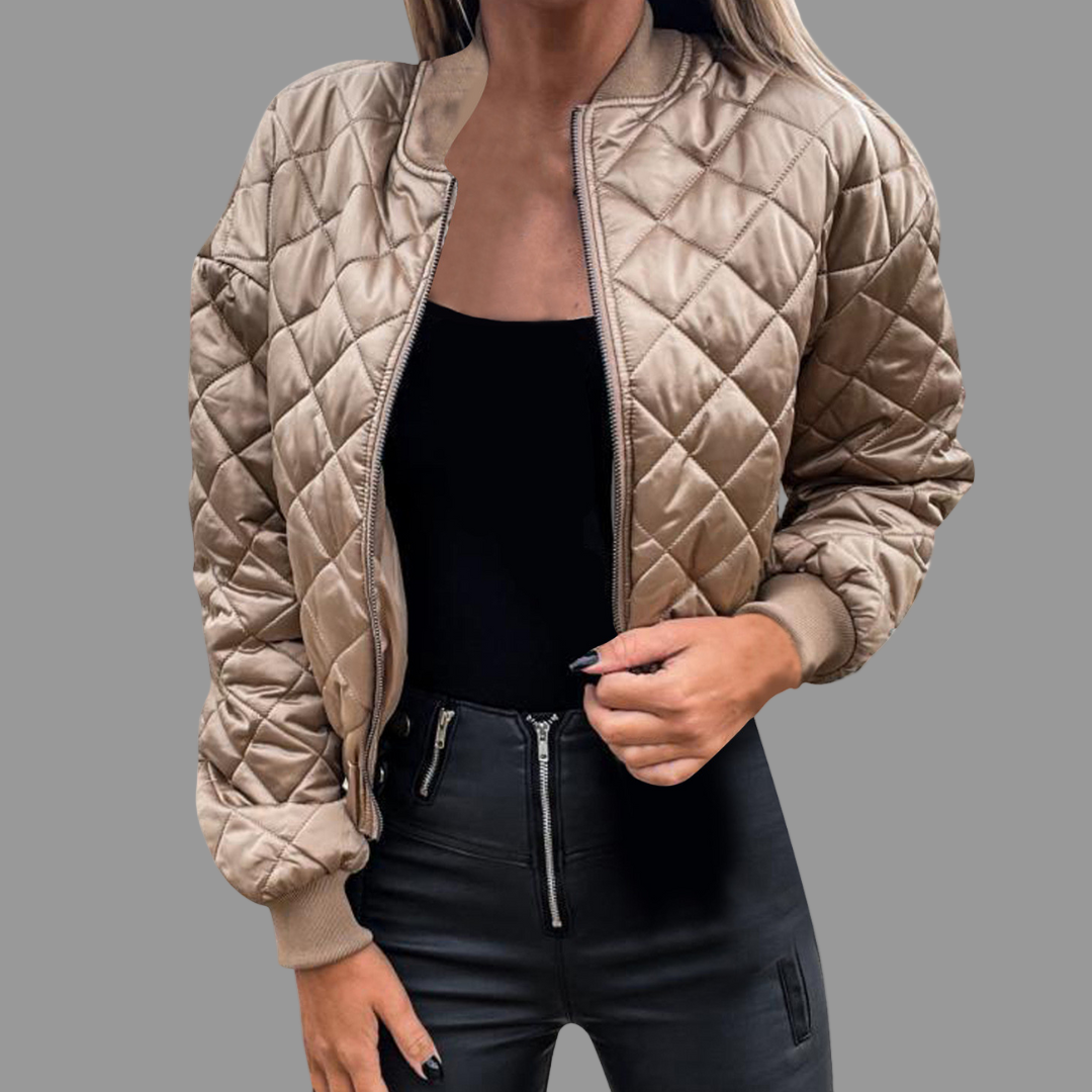 Veste Douillette à Fermeture Éclair pour Femme - LuxeStyle