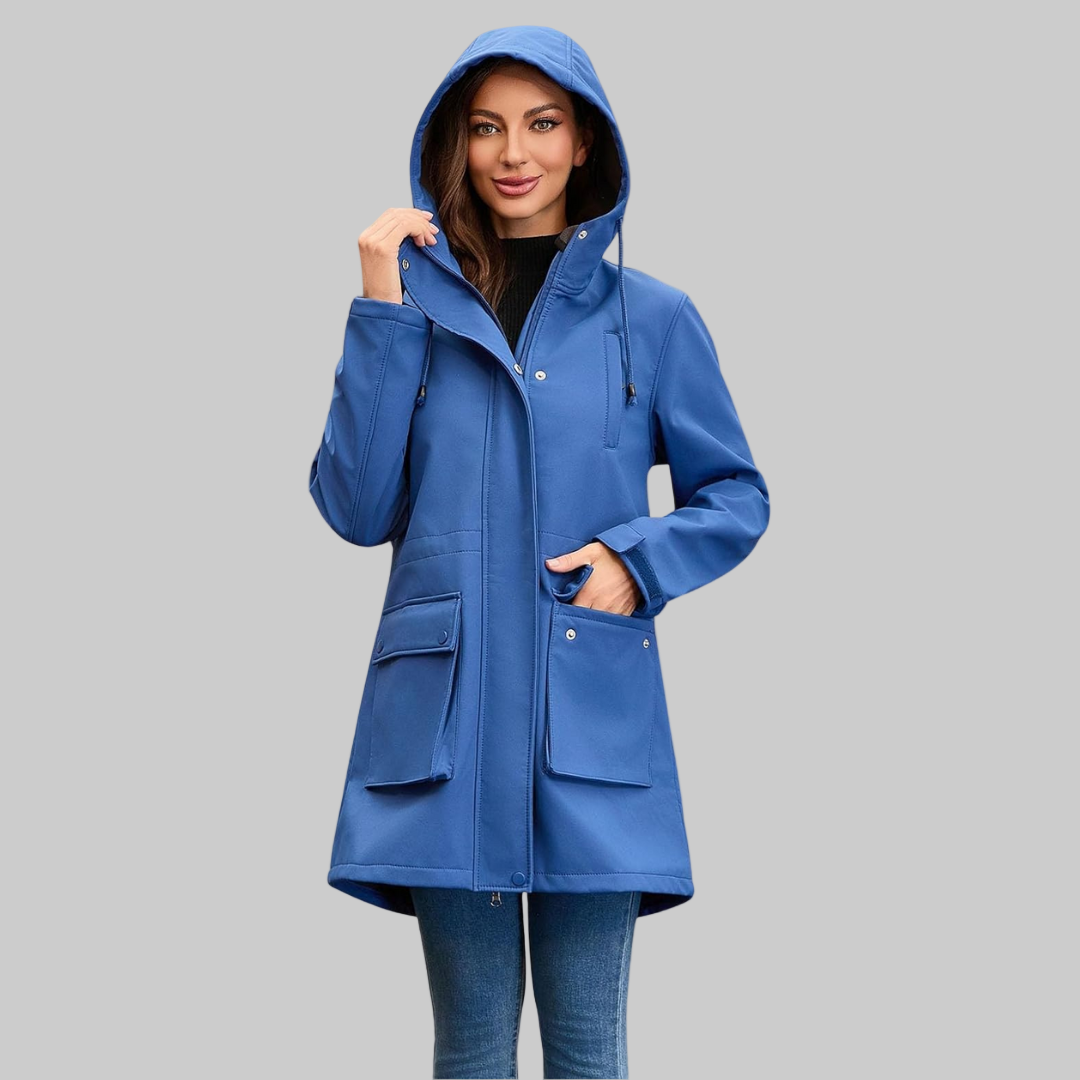 Veste Imperméable Femme avec Capuche pour Pluie et Randonnée - LuxeStyle