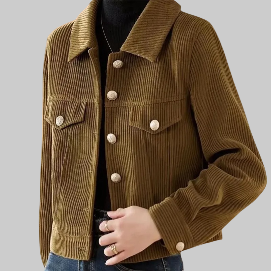 Veste Féminine Slim avec Fermeture Éclair pour Femme - LuxeStyle