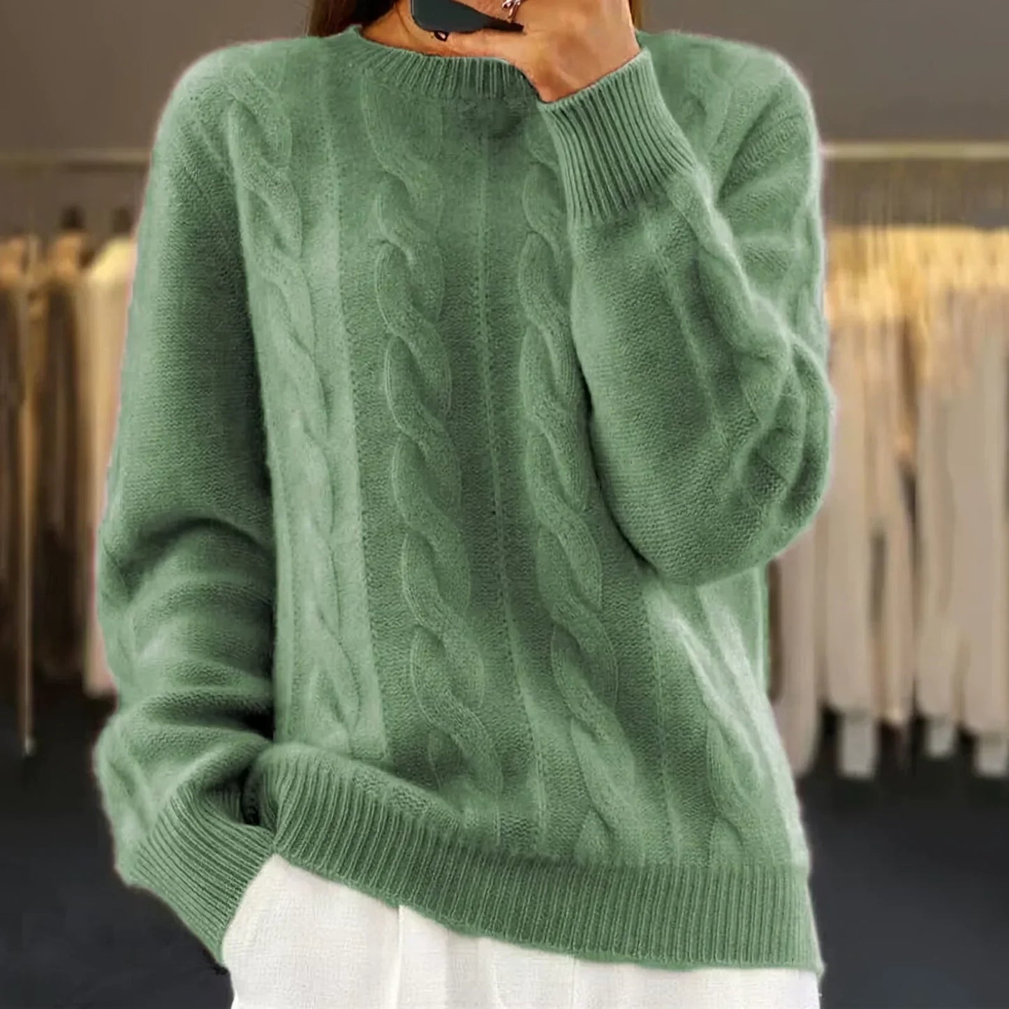 Pull en laine doux mélange femme