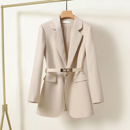 Veste Femme Chamois Élégante avec Ceinture - LuxeStyle