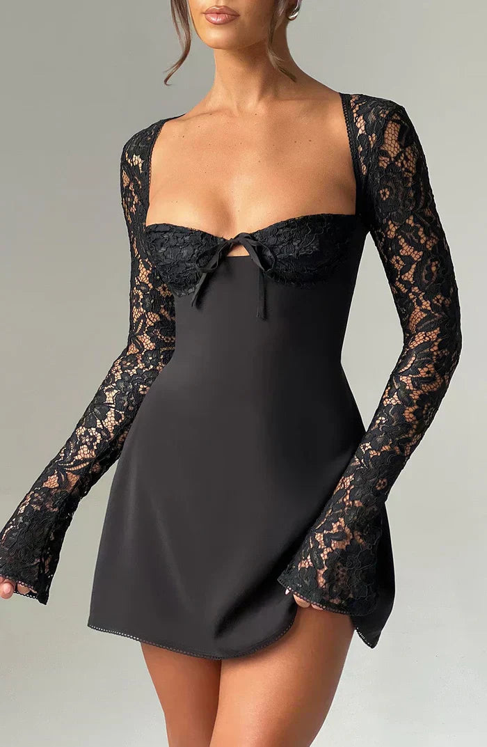 Robe de Soirée Élégante en Dentelle pour Femme