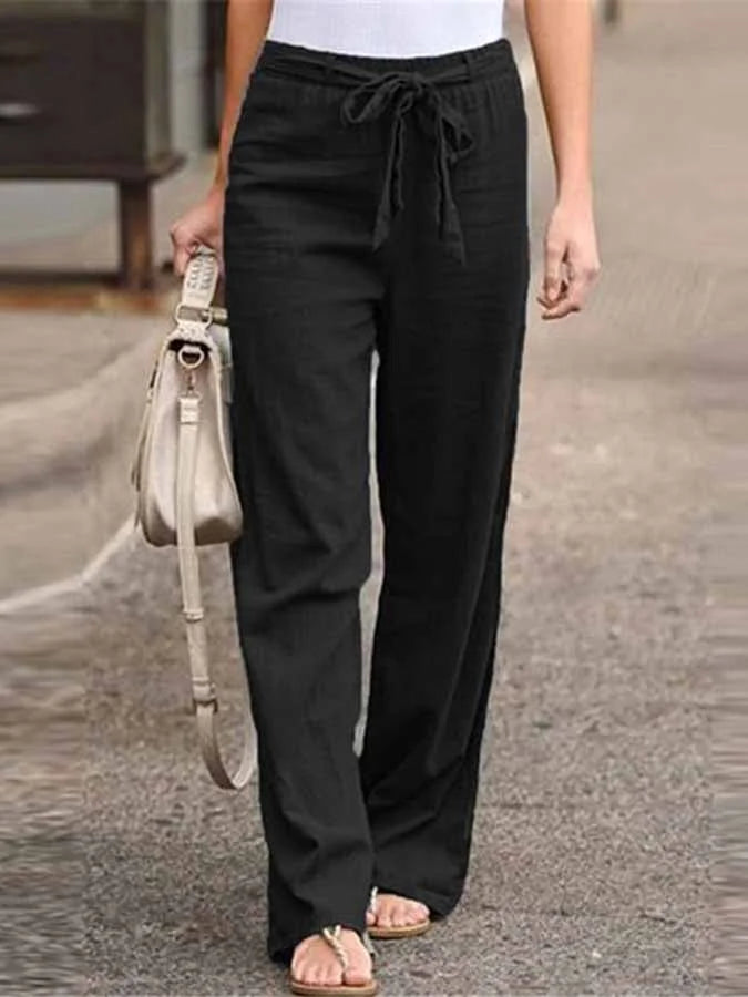 Pantalon Décontracté Taille Élevée pour Femme Été