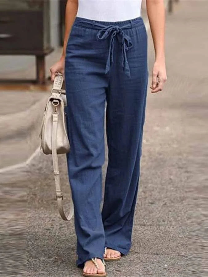 Pantalon Décontracté Taille Élevée pour Femme Été