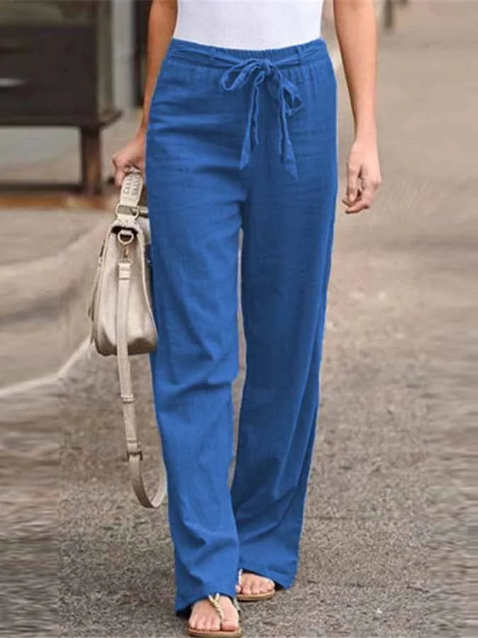 Pantalon Décontracté Taille Élevée pour Femme Été