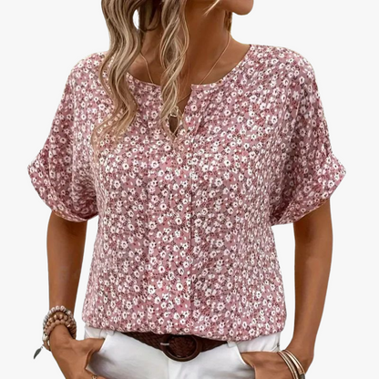Blouse Femme Élégante à Fleurs pour Travail ou Soirée