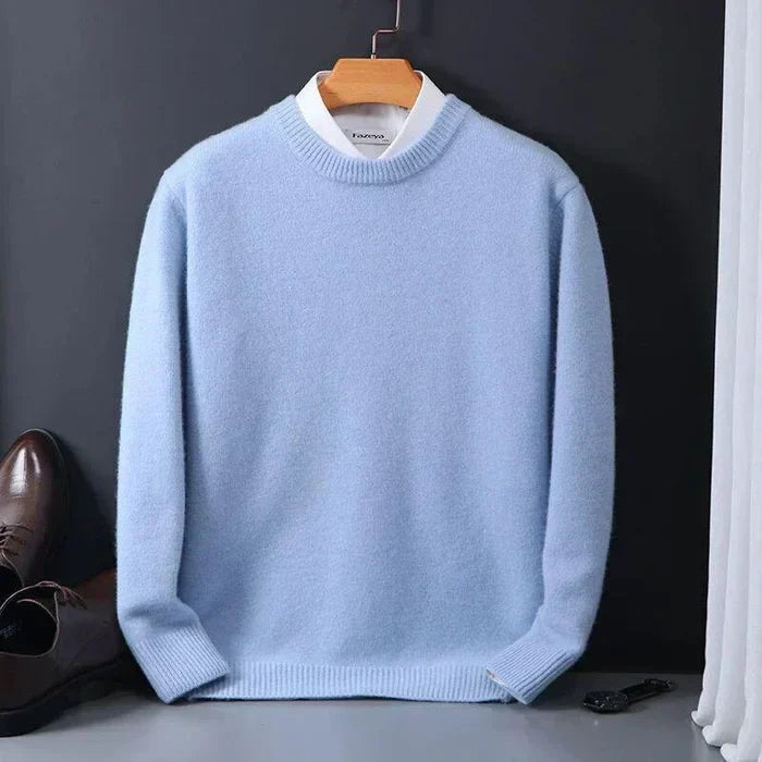 Pull Homme Marine Élégant en Laine