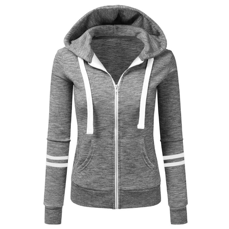 Veste Streetwear Femme à Capuche Zippée