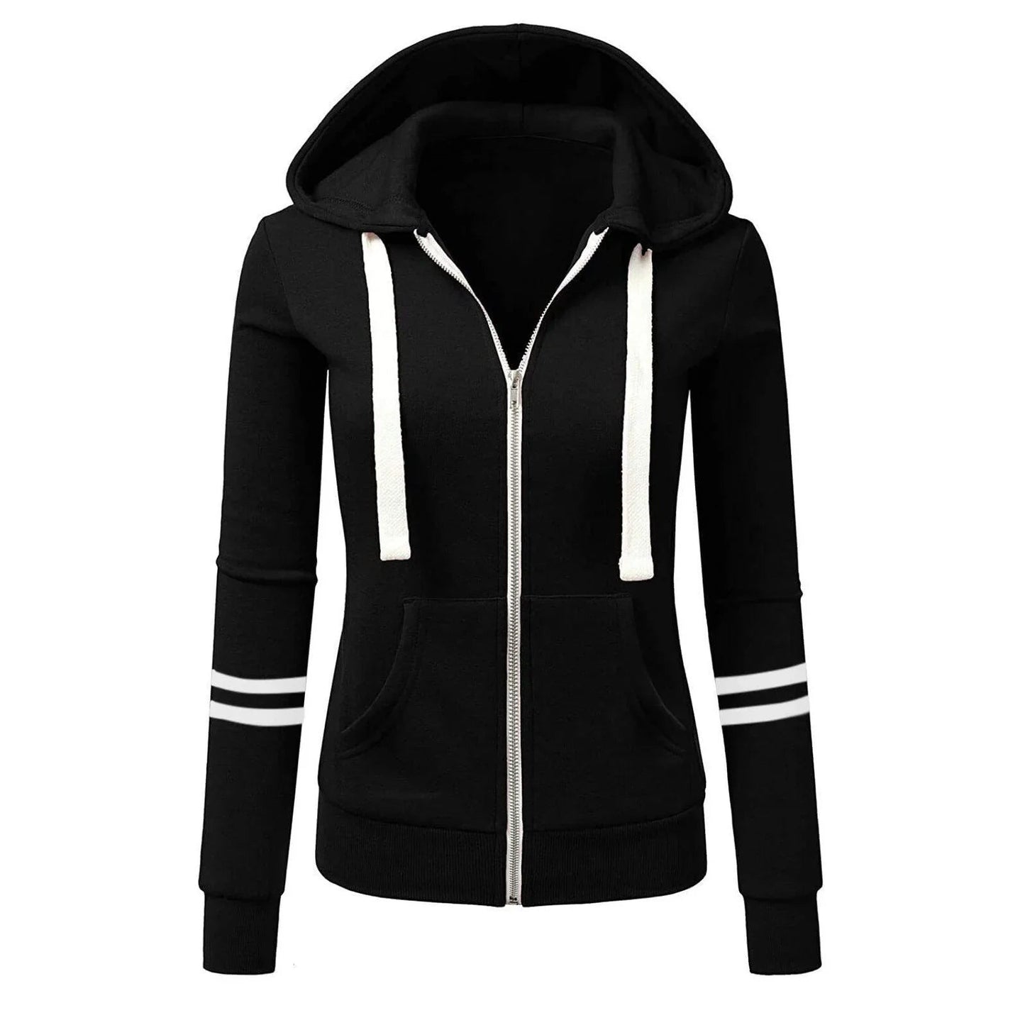 Veste Streetwear Femme à Capuche Zippée