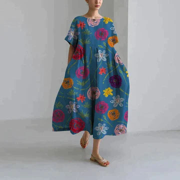 Robe Florale Chic Longue pour Femme