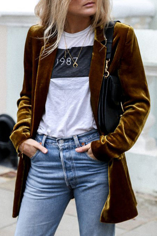 Veste en velours femme élégante - luxestyle