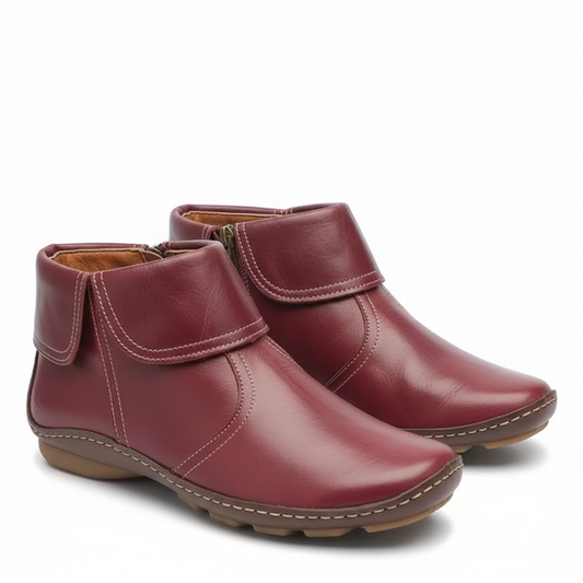 Bottes Femme Élégantes - Chaussures Imperméables en Cuir Doux avec Semelle Grip - LuxeStyle