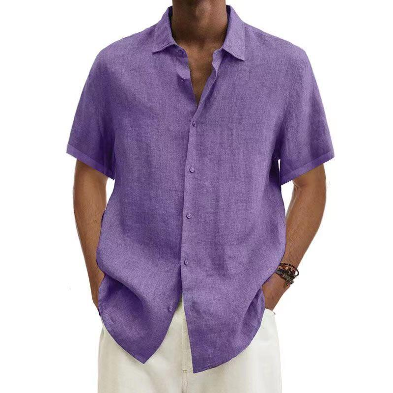 Chemise Homme Été Léger Manches Courtes