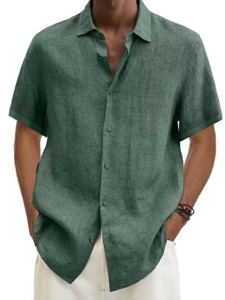 Chemise Homme Été Léger Manches Courtes