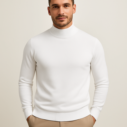 Pull Homme Col Roulé Chic en Maille Douce Luxe - LuxeStyle