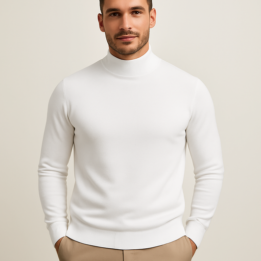 Pull Homme Col Roulé Chic en Maille Douce Luxe - LuxeStyle