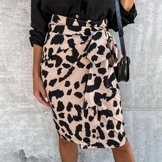 Jupe Femme Été Léopard Taille Classique - LuxeStyle