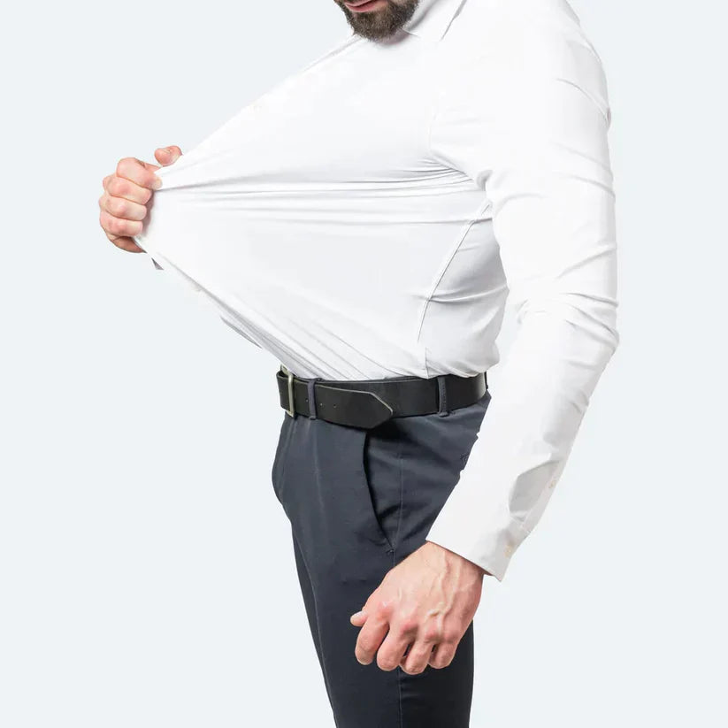 Chemise Dressée à Manches Longues avec Col Élégant - LuxeStyle