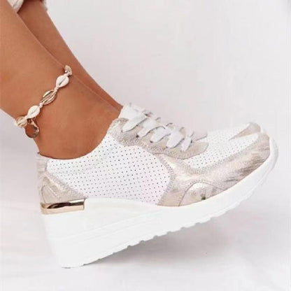 Baskets Compensées À Lacets Pour Femme | Décontractées