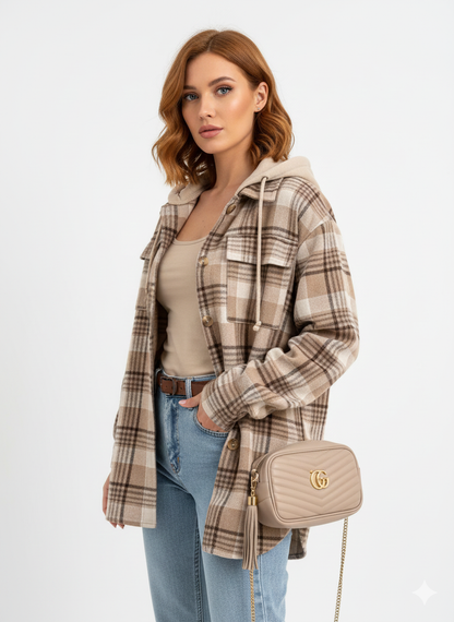 Manteau Femme À Capuche – Veste Hiver Douce avec Style Détendu