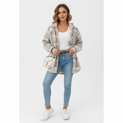 Manteau Femme À Capuche – Veste Hiver Douce avec Style Détendu