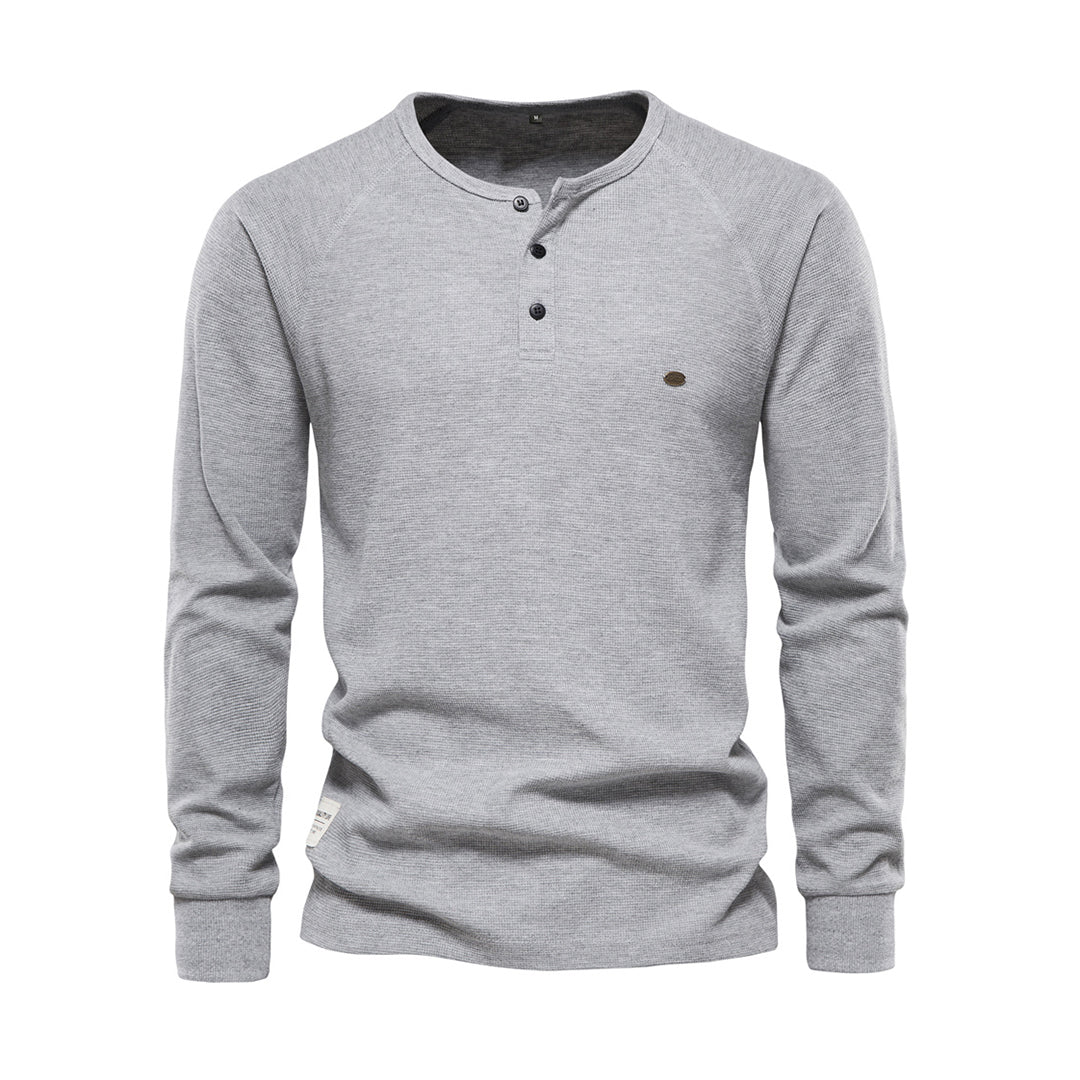 Chemise Casual Col Côte à Boutons