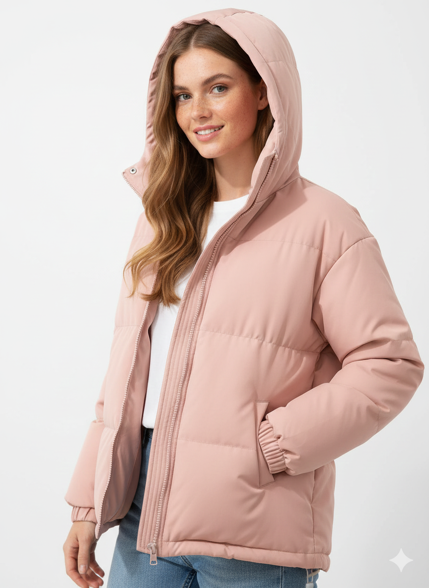 Veste Hivernale Féminine Élégante – Manteau Douillet avec Capuche - LuxeStyle