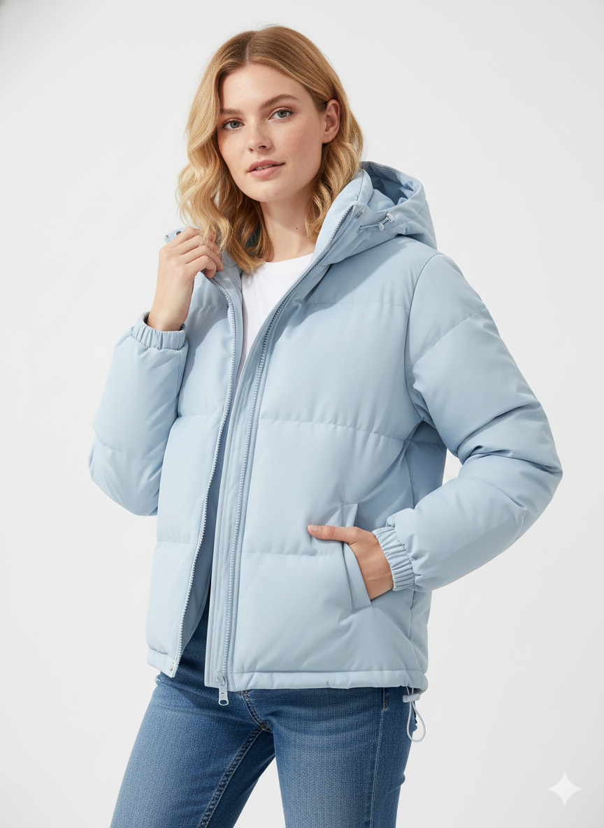 Veste Hivernale Féminine Élégante – Manteau Douillet avec Capuche