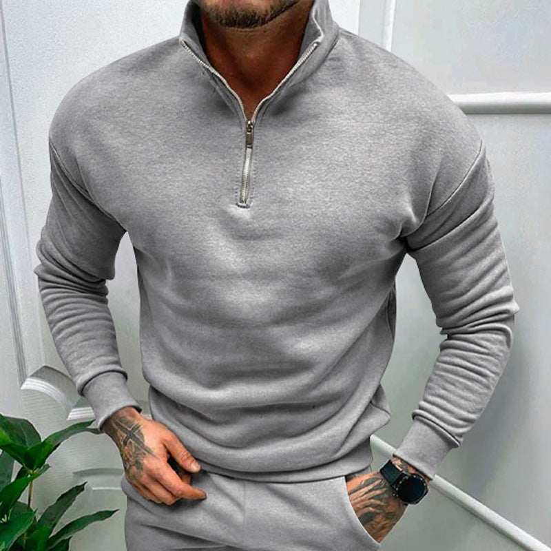 Pull Homme Demi-Zip – Maille Chaude et Confortable avec Coupe Slim