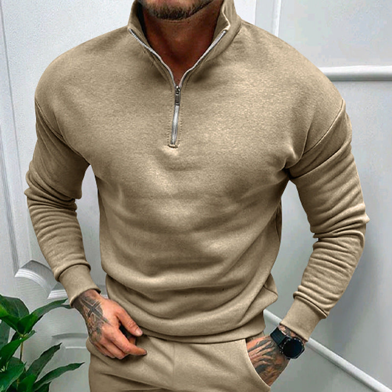Pull Homme Demi-Zip – Maille Chaude et Confortable avec Coupe Slim
