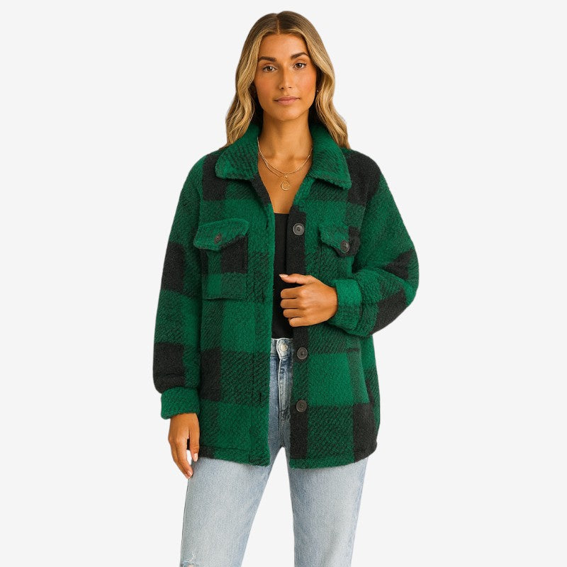 Manteau Femme Élégant à Poches et Fermeture Boutons