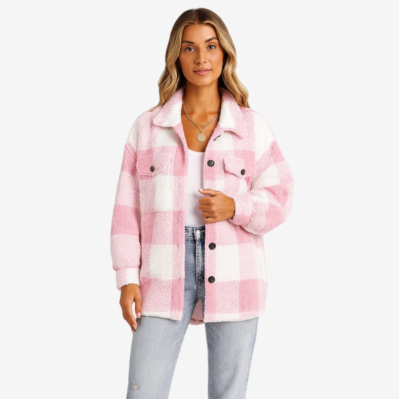 Manteau Femme Élégant à Poches et Fermeture Boutons
