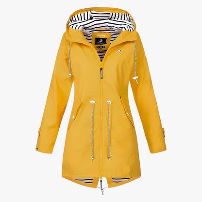Veste étanche colorée pour femme, capuche incluse