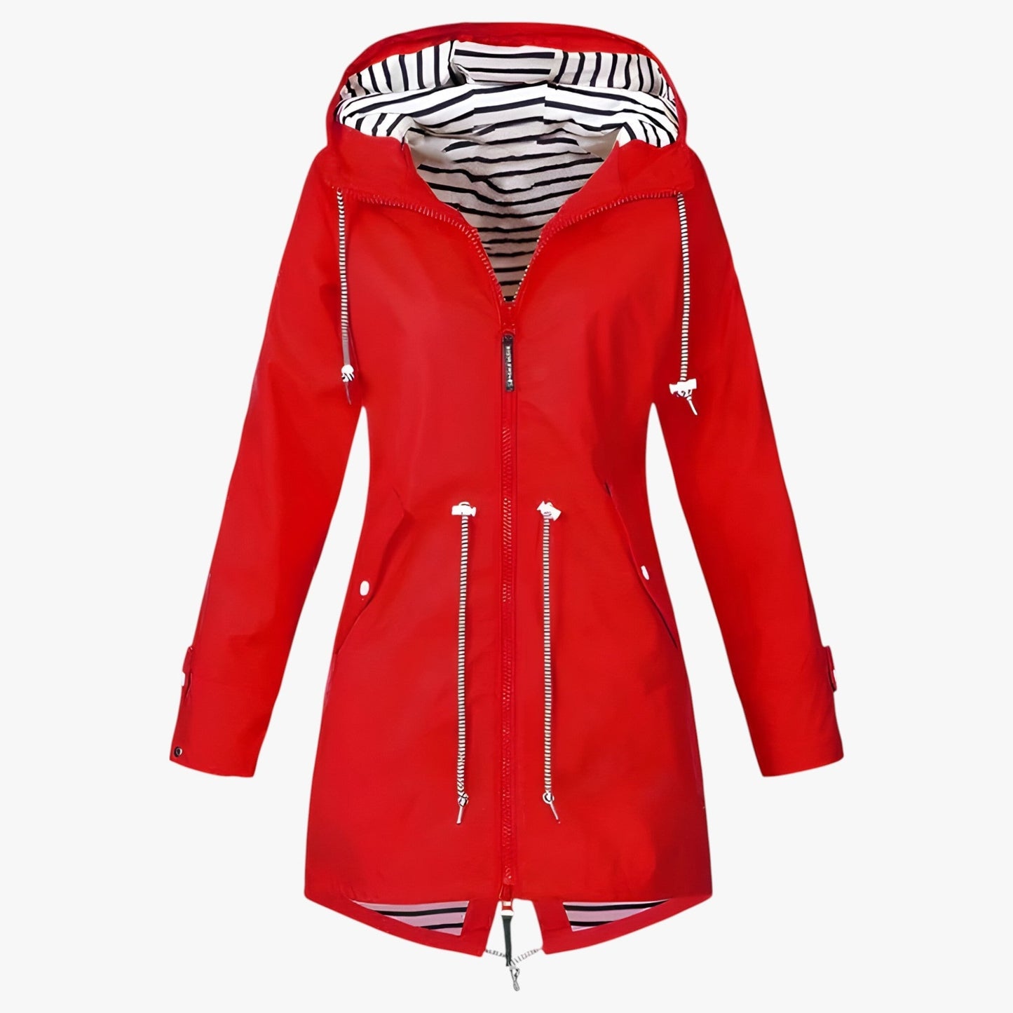 Veste étanche colorée pour femme, capuche incluse