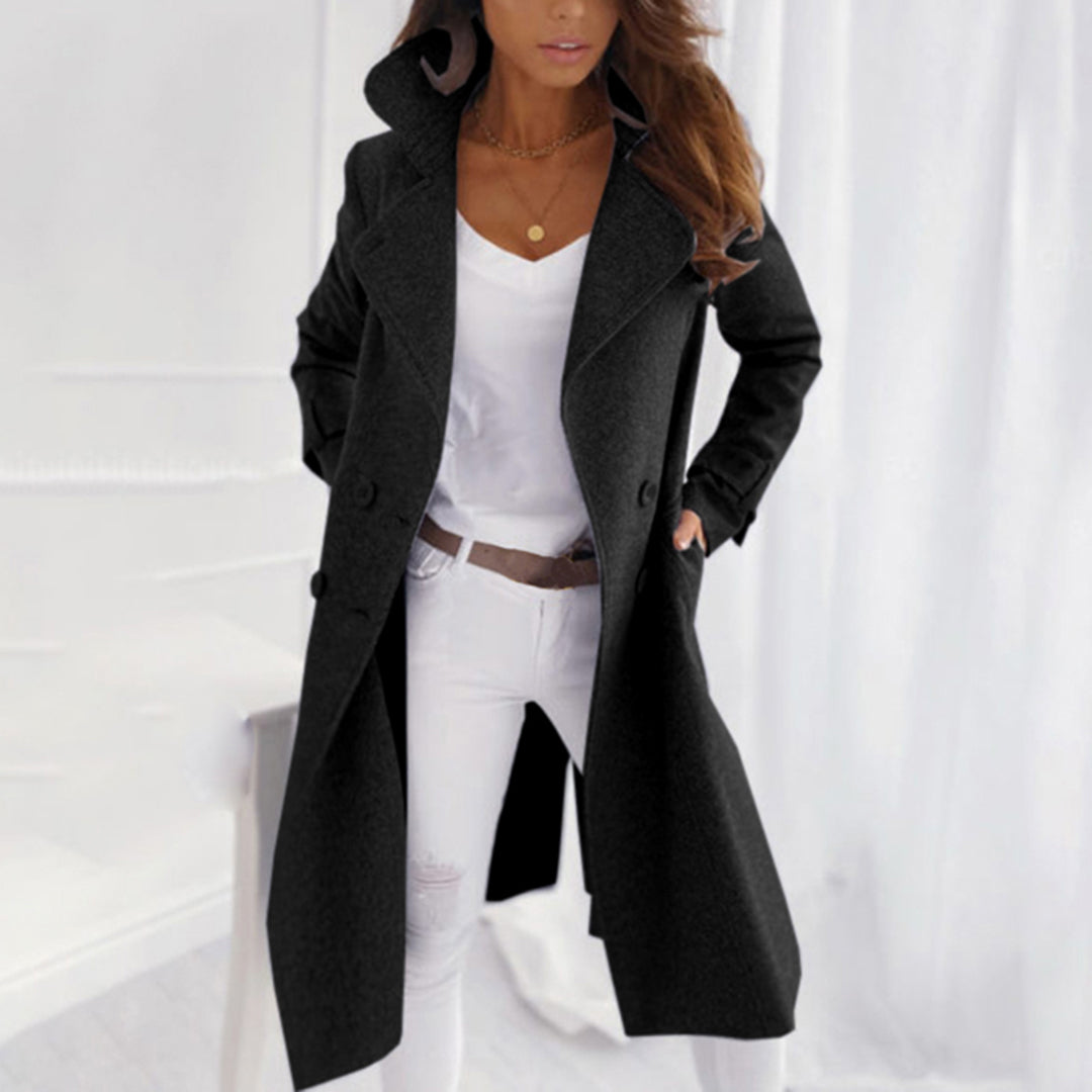 Manteau Femme Élégant à Boutons Pour Toutes Les Saisons