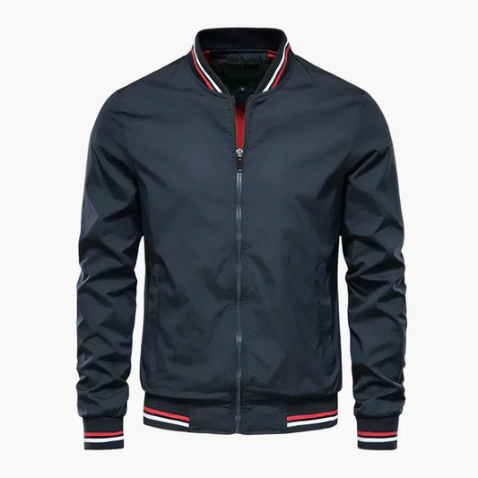 Blouson Aviateur Classique À Rayures Côtelées Pour Homme | Automne