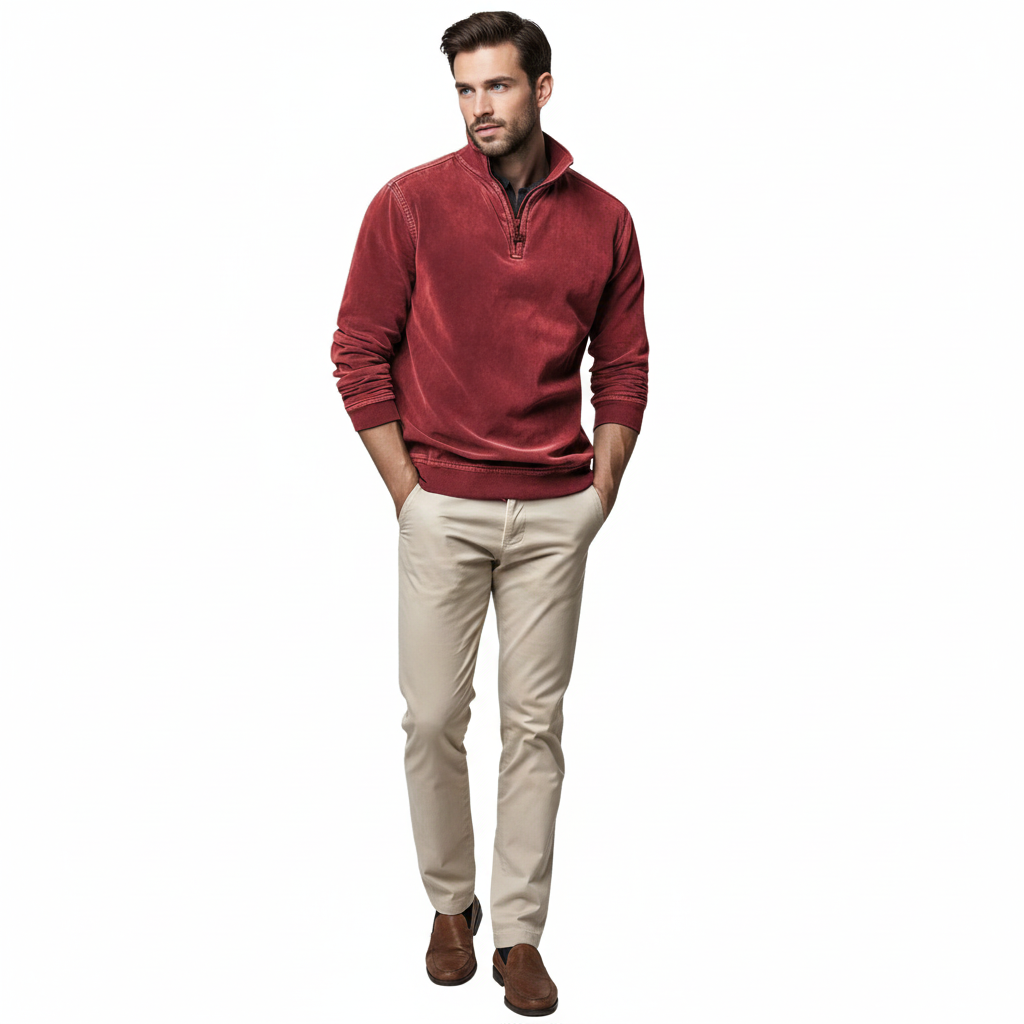 Pull Polaire Homme Douillet à Fermeture Éclair - Sweat à Capuche Confort Automne Hiver