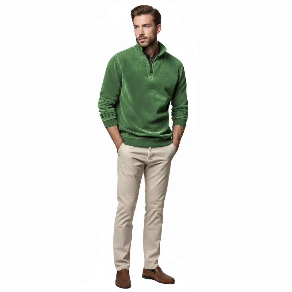 Pull Polaire Homme Douillet à Fermeture Éclair - Sweat à Capuche Confort Automne Hiver