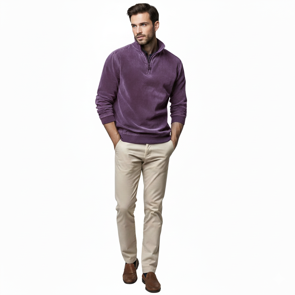 Pull Polaire Homme Douillet à Fermeture Éclair - Sweat à Capuche Confort Automne Hiver