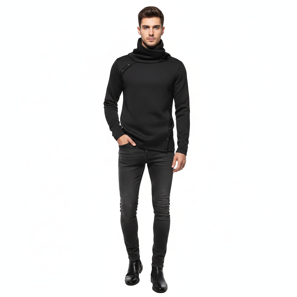 Pull Homme Col Montant – Maille Douillette pour Hiver