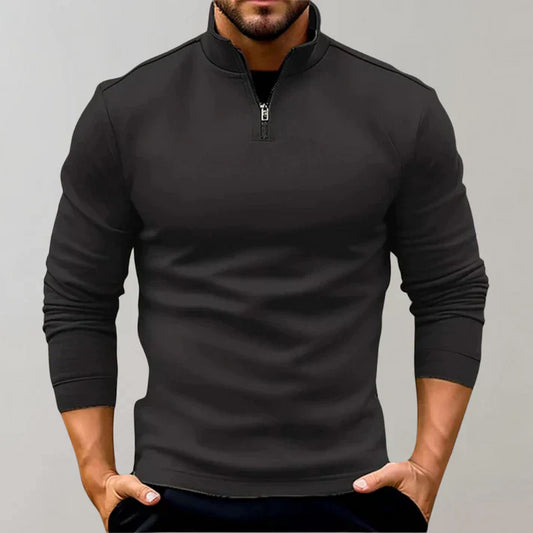 Pull Col Montant Zippé Homme pour Jours Froids - LuxeStyle