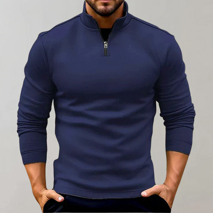 Pull Col Montant Zippé Homme pour Jours Froids
