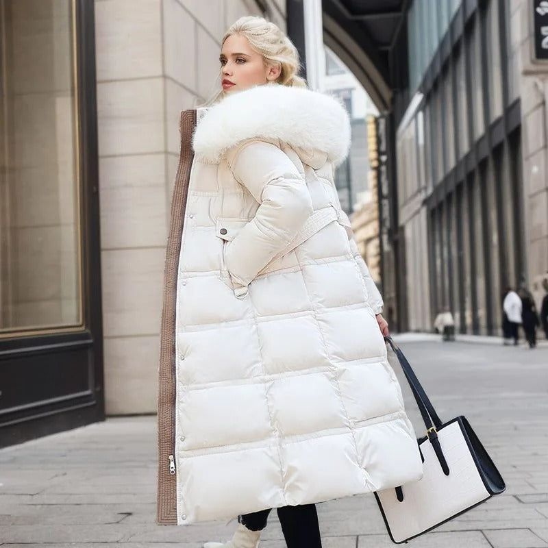 Manteau Femme Élégant Hiver Long Manches Longues - LuxeStyle