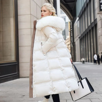 Manteau Femme Élégant Hiver Long Manches Longues - LuxeStyle