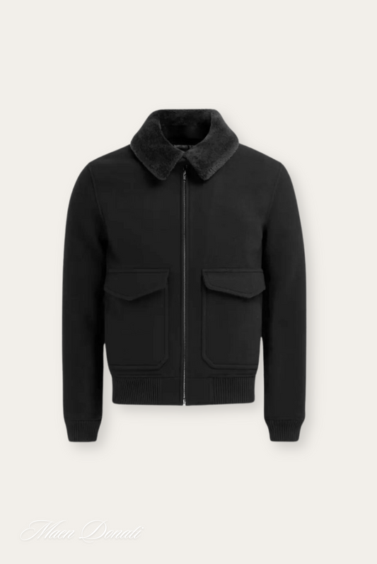 Blouson Aviateur Homme avec Capuche Détachable pour Automne - LuxeStyle