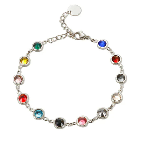 Bracelet Fantaisie Cristal Coloré Réglable