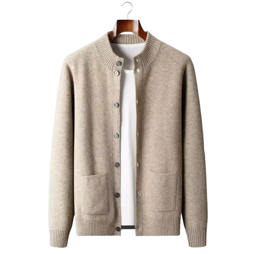 Cardigan Homme en Laine Châle avec Poches - LuxeStyle
